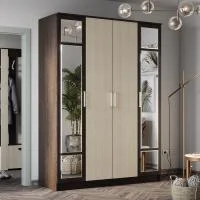 Шкаф 4-х створчатый Фиеста NEW с зеркалами венге/лоредо