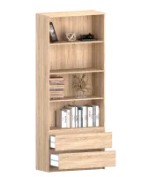 Стеллаж с ящиками Б 5.24 дуб сонома (серия без ручек)
