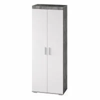 Шкаф двухстворчатый Инстайл ШК-29 бетон/белый