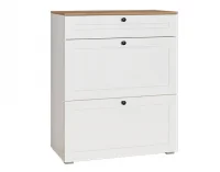 Тумба для обуви Остин 16.121 белый шагрень/дуб крафт золотой