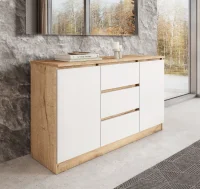 Комод Охта Лайт 1200.3 дуб вотан/белый