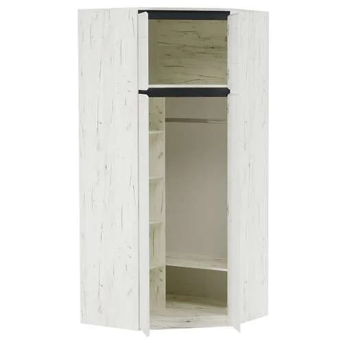 Шкаф угловой Гретта 4С дуб крафт белый/антрацит