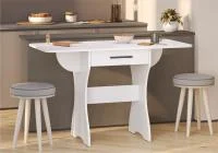 Стол обеденный раскладной с ящиком 6-02.120 белый Стол обеденный раскладной с ящиком 6-02.120 белый