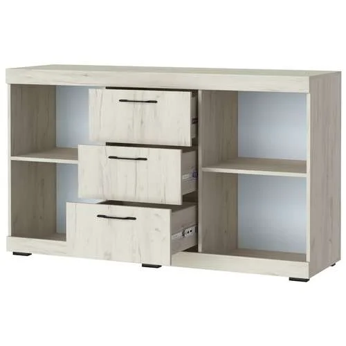 Комод Соната КС-1500 дуб крафт белый/антрацит