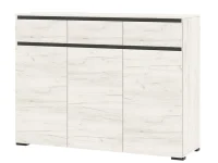 Комод Гретта 3С3Я дуб крафт белый/антрацит