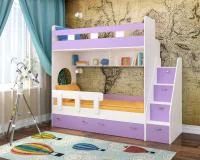 Кровать двухъярусная Юниор-1 белый/ирис