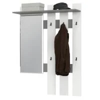 Вешалка с зеркалом Лира 2-3814 графит/белый Вешалка с зеркалом Лира 2-3814 графит/белый