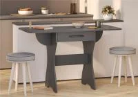 Стол обеденный раскладной с ящиком 6-02.120 графит Стол обеденный раскладной с ящиком 6-02.120 графит