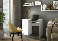 Стол письменный Мори МС-1 левый белый