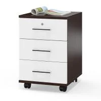 Тумба на колесиках МД 3.02 венге/белый