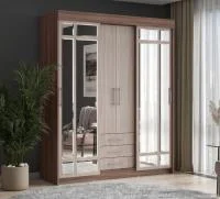 Шкаф-купе Фортуна ясень шимо темный/ясень шимо светлый