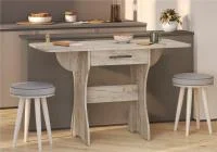 Стол обеденный раскладной с ящиком 6-02.120 дуб крафт серый Стол обеденный раскладной с ящиком 6-02.120 дуб крафт серый