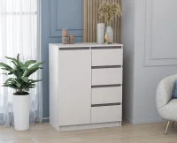 Комод 1 створка/ящики Кэт-1 ясень анкор светлый/графит