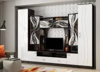 Модульная гостиная Женева венге/белый глянец