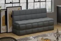 Скамья прямая Домино исп 2 кожзам серый, велюр серый