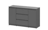 Комод 3 ящика двухстворчатый Денвер графит серый