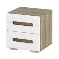 Прикроватная тумба Наоми ТБ-15 дуб каньон/белый глянец