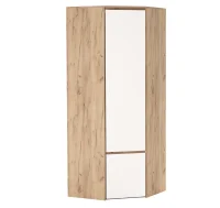 Шкаф угловой Гретта 2С дуб крафт золотой/белый