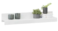 Полка настенная Фьюжн белый/белый глянец