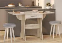 Стол обеденный раскладной с ящиком 6-02.120 дуб сонома Стол обеденный раскладной с ящиком 6-02.120 дуб сонома