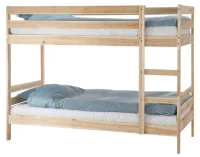 Двухъярусная кровать массив Пирус натуральный, под покраску