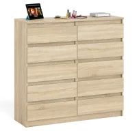 Комод десять выдвижных ящиков МК 1200.10 дуб сонома