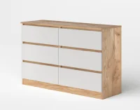 Комод Охта Лайт 1200.6 дуб вотан/белый