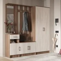 Модульная прихожая Машенька 1.8 ясень шимо темный/шимо светлый