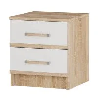 Прикроватная тумба Сакура дуб сонома/белый (пара)