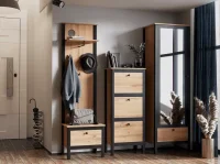 Модульная прихожая Лофт дуб вотан/черный