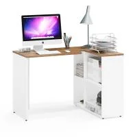 Стол письменный трансформер Лидер-8 белый шагрень/крафт золото