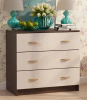 Комод с 3-мя ящиками венге/дуб млечный