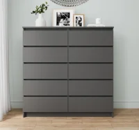 Комод Мори МК 1200.10 графит (10 ящиков)