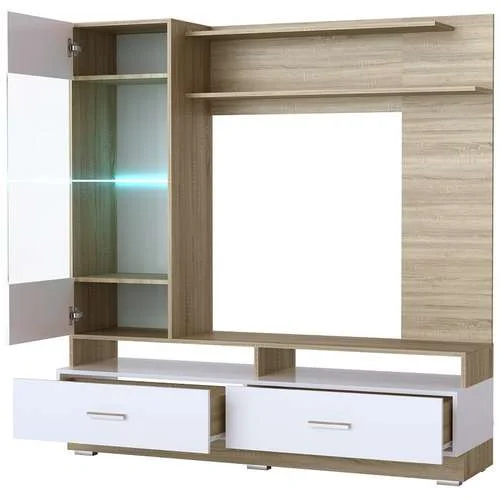 Гостиная Элиза дуб сонома/белый глянец