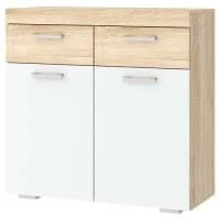 Тумба Соната ТС-900 дуб сонома/белый глянец