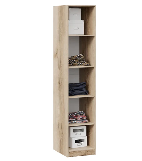 Шкаф для белья с 1-ой дверью Фьюжн дуб делано/белый глянец