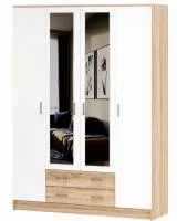 Шкаф Квадро Беатрис дуб сонома/белый глянец