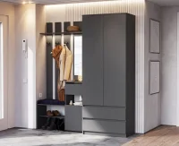 Модульная прихожая Денвер графит серый