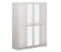 Шкаф 4-х створчатый Александрина белый глянец