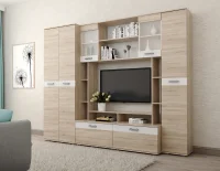 Гостиная Белла дуб сонома/белый глянец