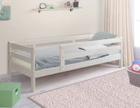 Кровать Норка с бортиком выбеленная береза