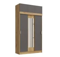 Шкаф с антресолью Роджина дуб крафт/графит