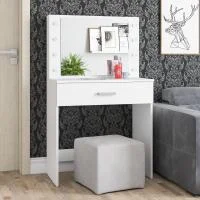 Стол косметический с подсветкой СТ-4 белый