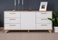 Комод Копенгаген дуб сонома/белый матовый