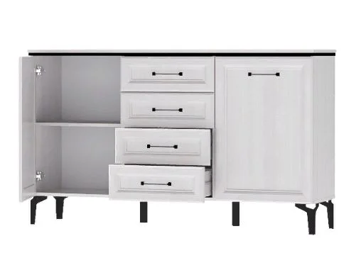 Комод Шарм К-3 ясень анкор светлый/рамка