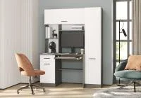 Стол рабочий 6-0603 Aльфа графит/белый