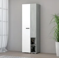 Шкаф Эльза бетонный камень/белый шагрень