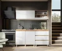 Кухня Хелен 1,7 дуб крафт золотой/белый