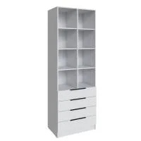 Стеллаж Мадрид 0,8 с 4 ящиками белый