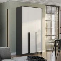 Шкаф 3-х створчатый Шарм ШК-10 графит/белый